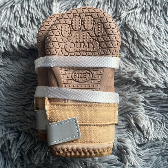 QUMY Dog Shoes Khaki Size 7 for Large Dogs - Picture 5 of 12